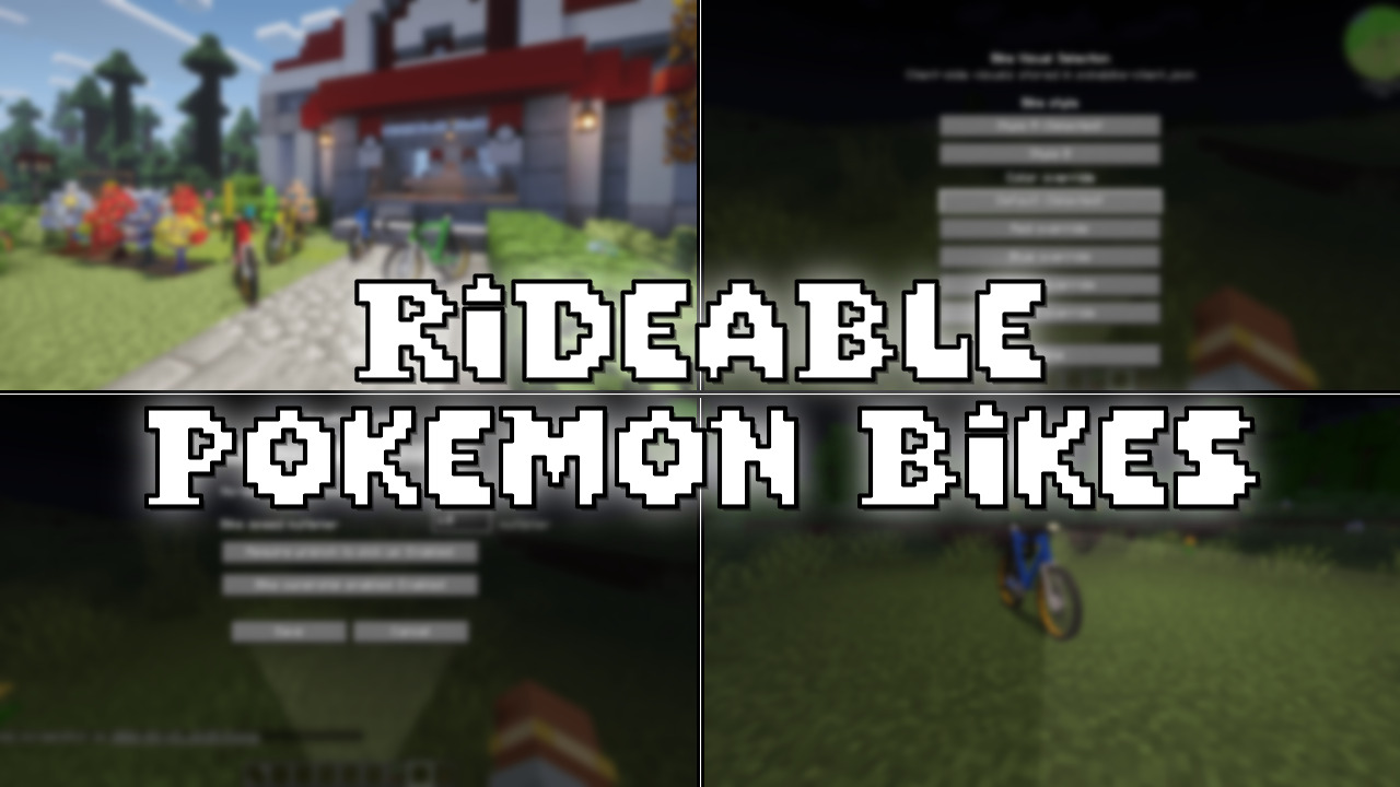 Rideable Pokemon Bikes Mod (1.21.1) - Mc-Mod.Net