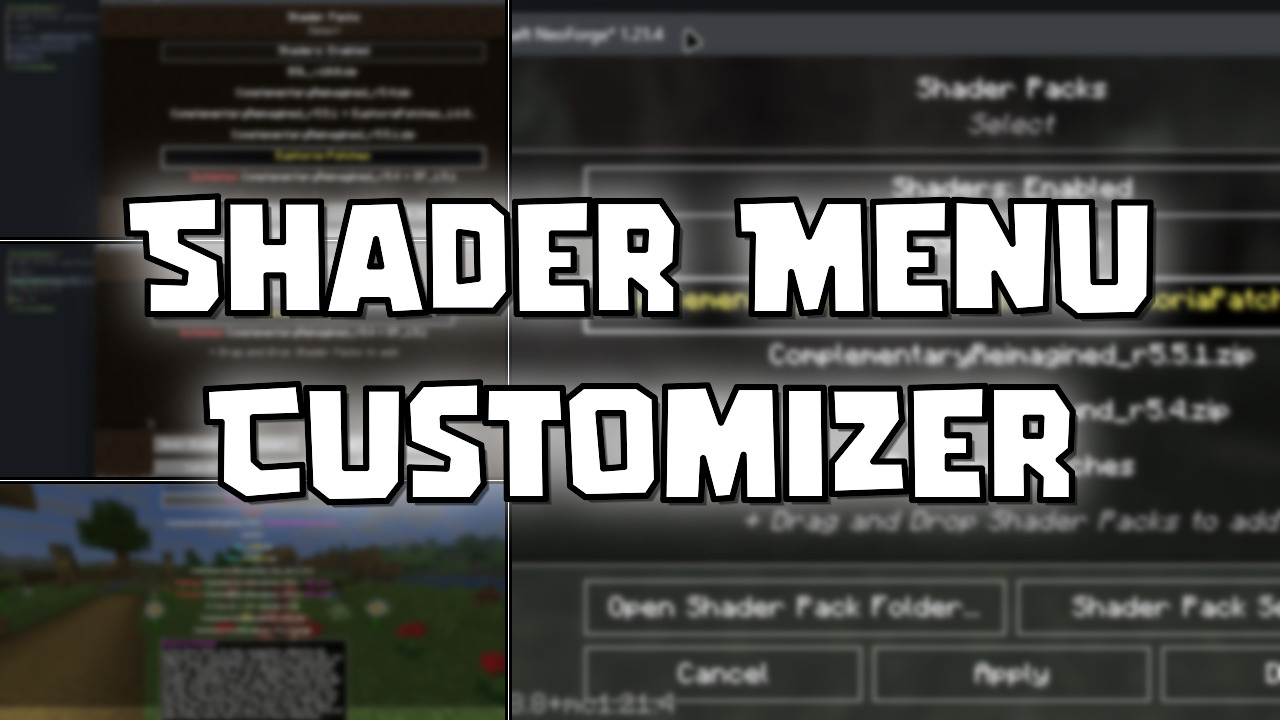 Shader Menu Customizer Mod (26.1.2, 1.20.1) - Mc-Mod.Net