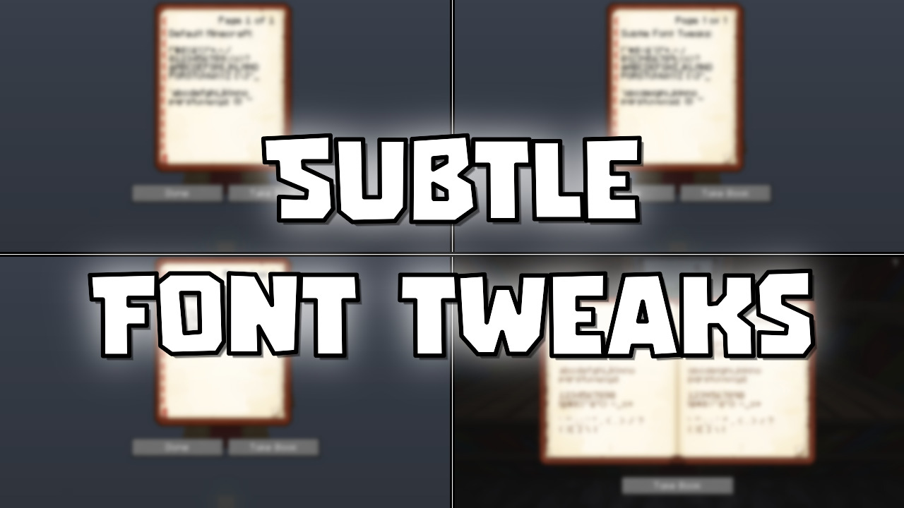 Subtle Font Tweaks Texture Pack (26.1.2) - Mc-Mod.Net