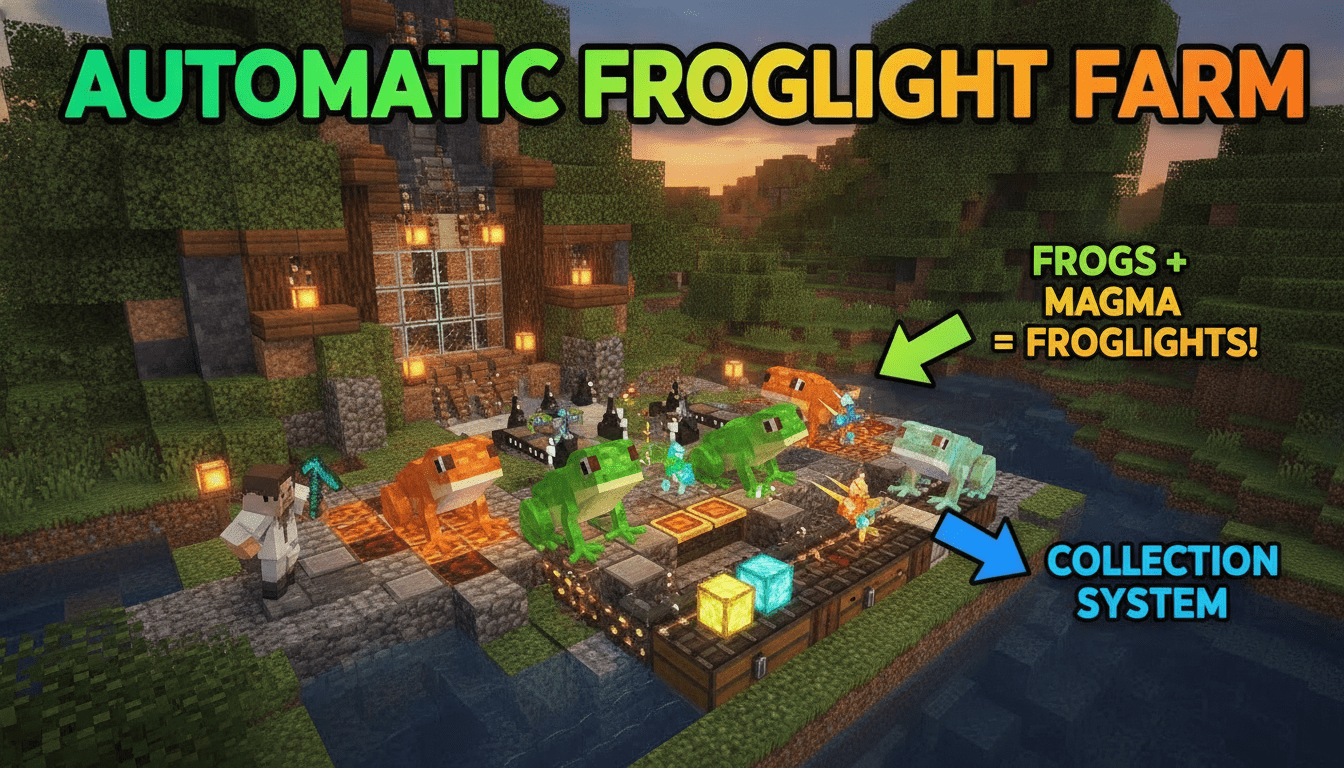How to build an automatic Froglight farm in Minecraft