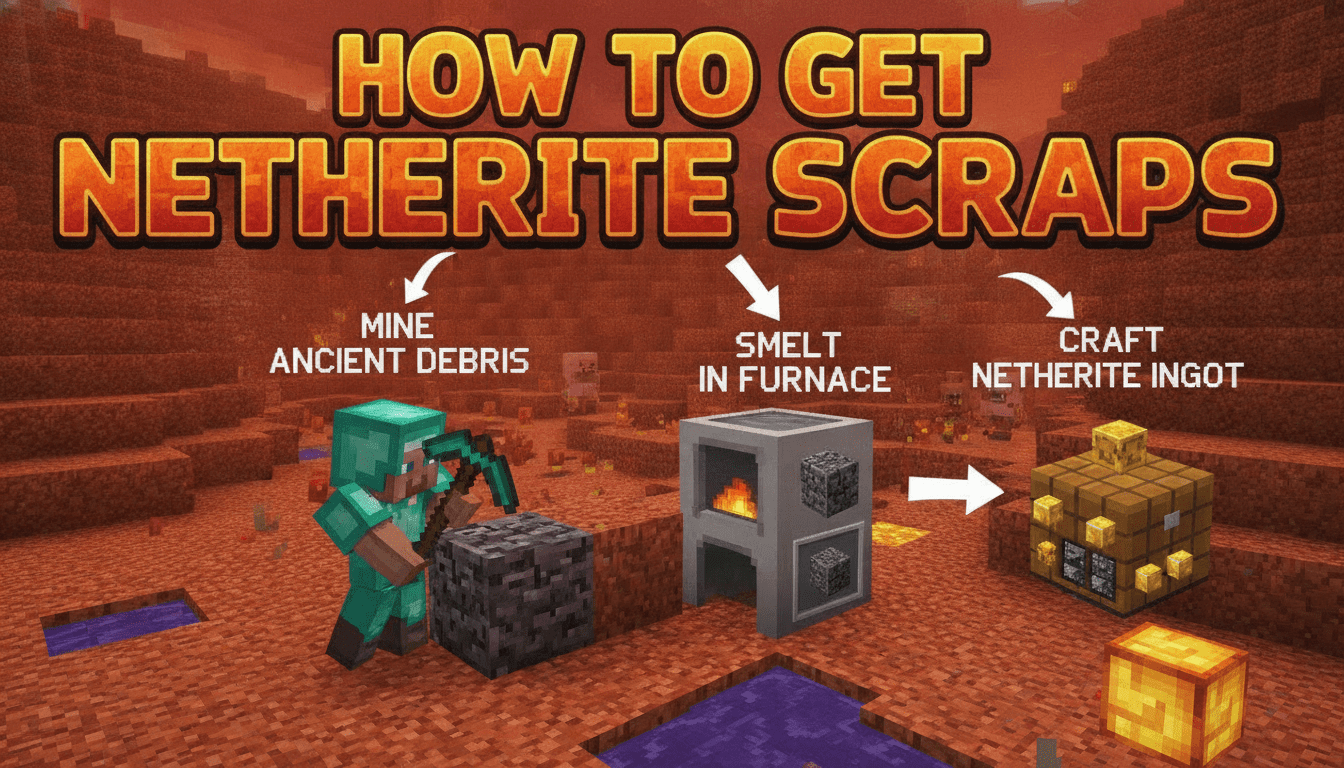 How to get Netherite Scraps in Minecraft