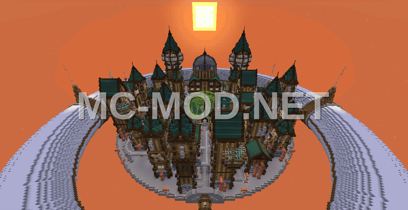 AeroSteam Floating Steampunk City Build