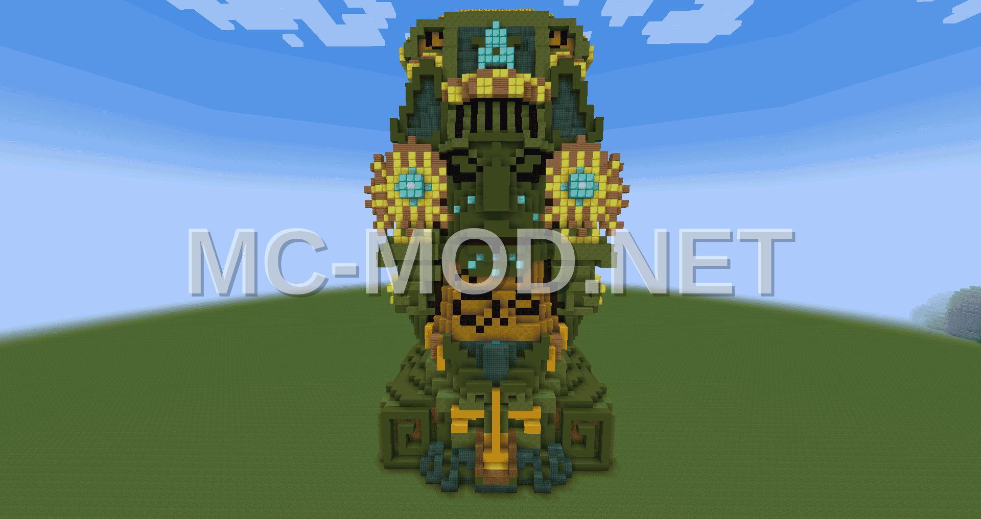 Aztec Statue With Color Variants