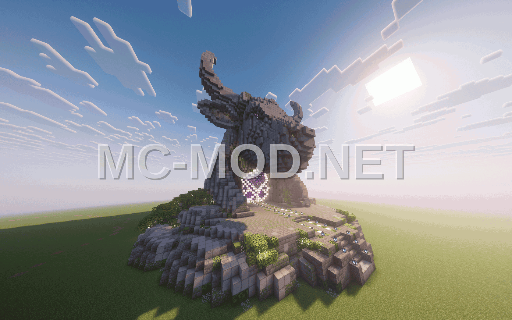 Bull Head Nether Portal Statue Design