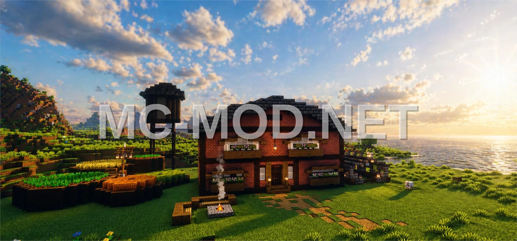Cozy Red Brick Starter House with Homestead Farm
