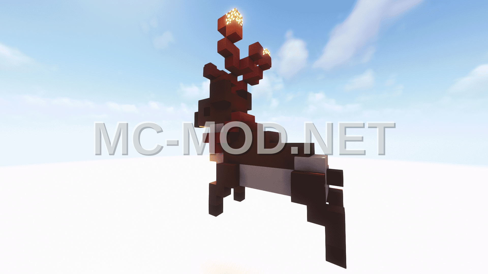 Cute Christmas Reindeer Statue