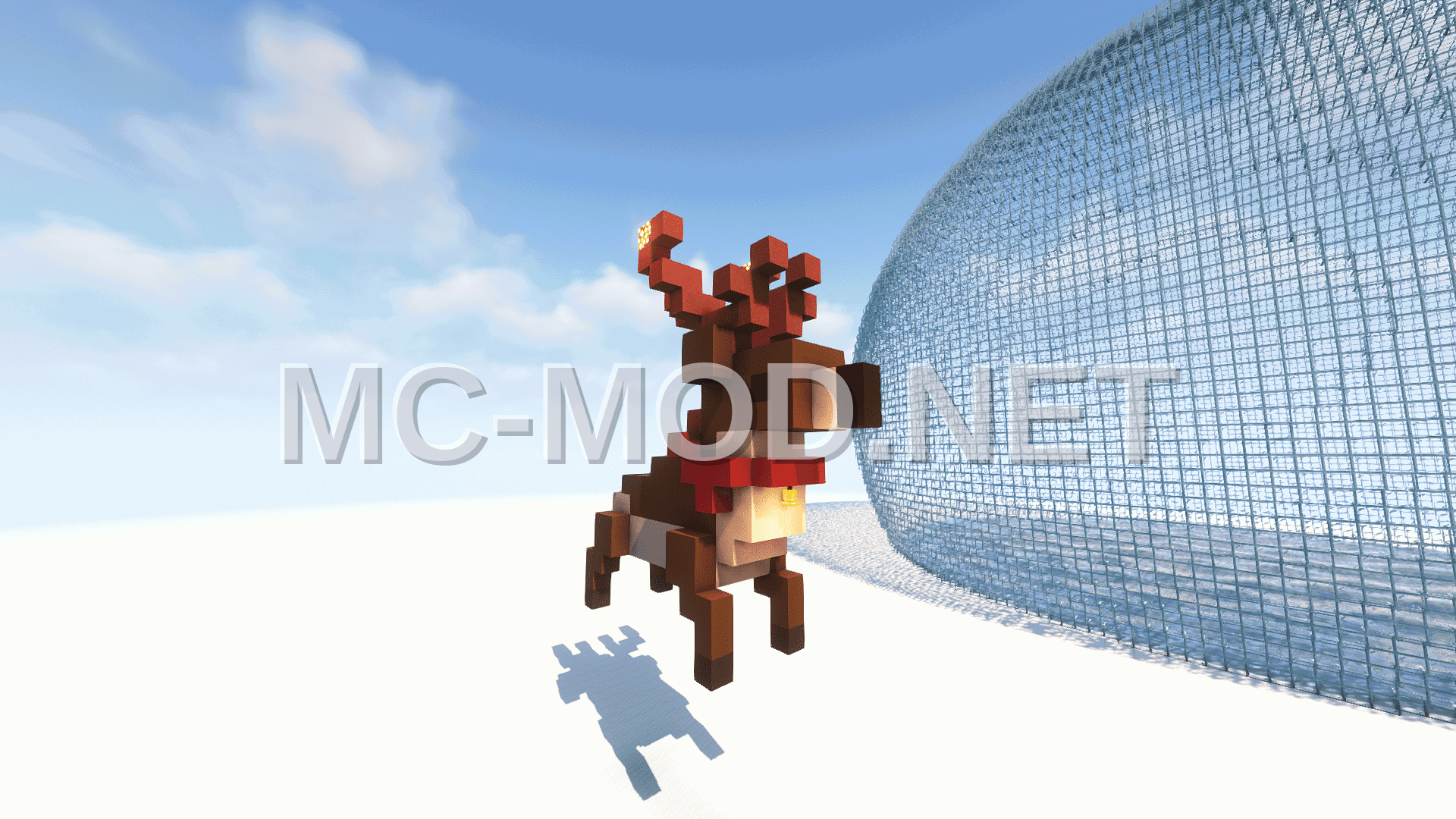 Cute Christmas Reindeer Statue