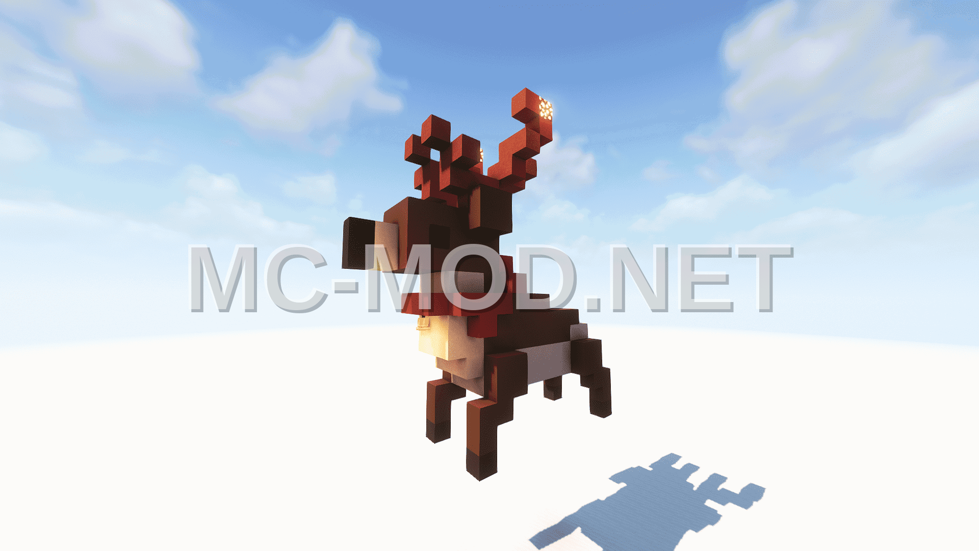 Cute Christmas Reindeer Statue