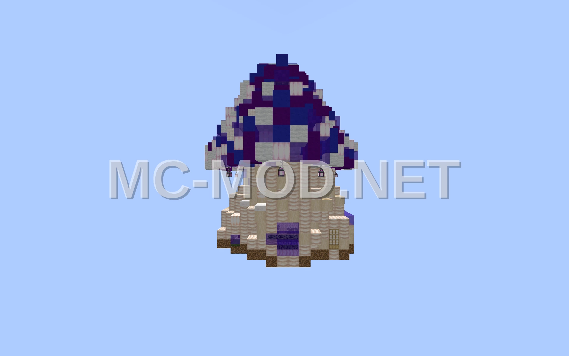 Cute Purple Mushroom Structure