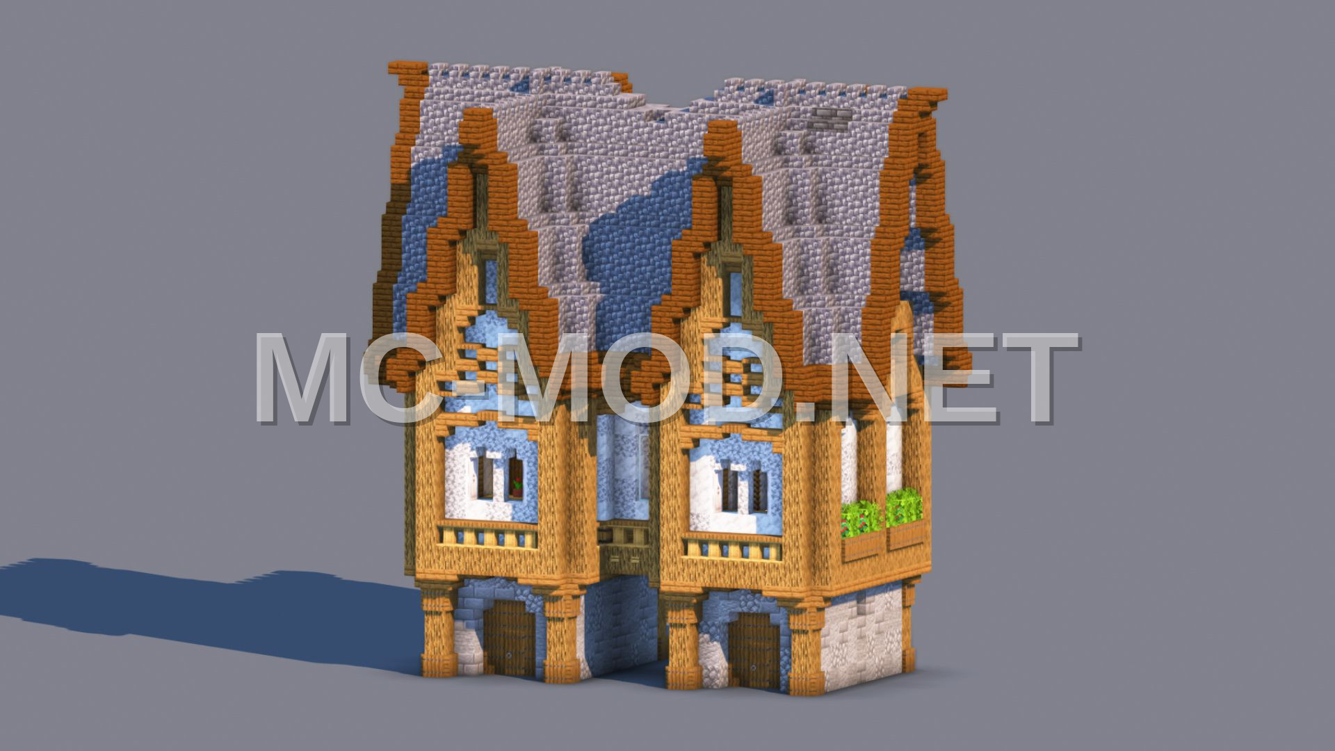 Decorated Medieval Home Schematic for Minecraft Survival