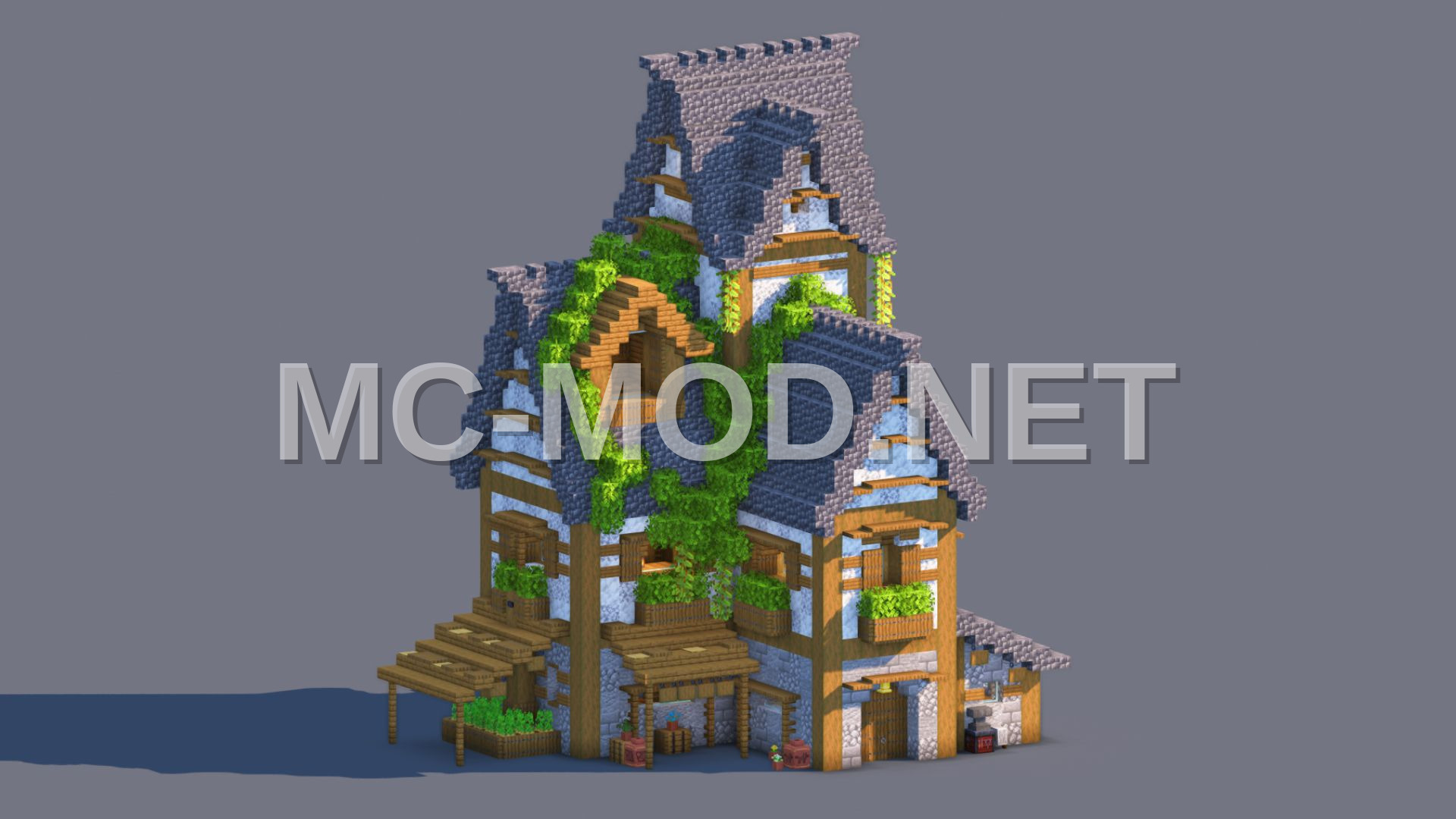 Stripped Spruce Medieval House
