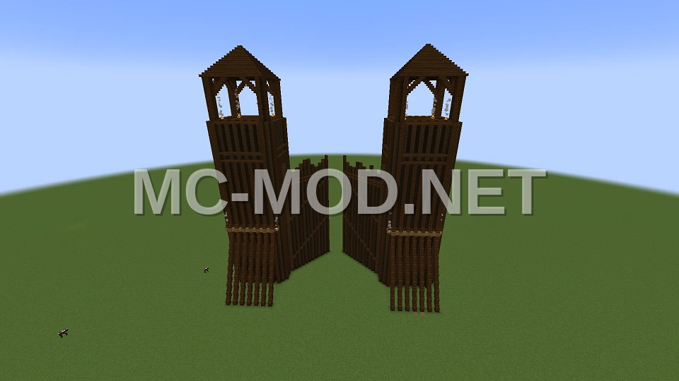 Grand Medieval Wooden Entrance