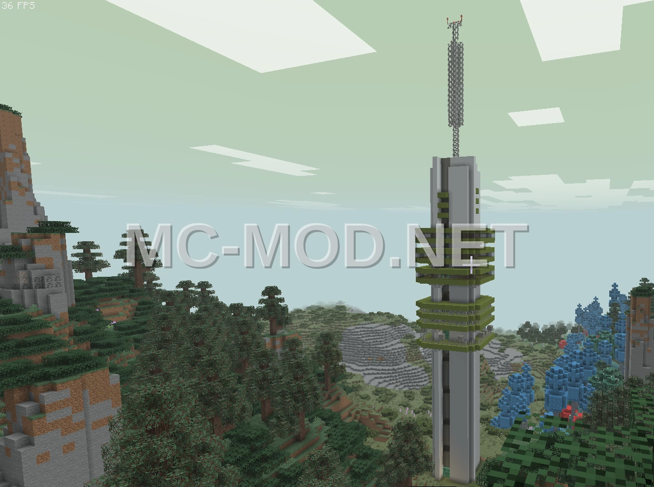Hilversum Broadcasting Tower 1:1.5 Scale Minecraft Replica