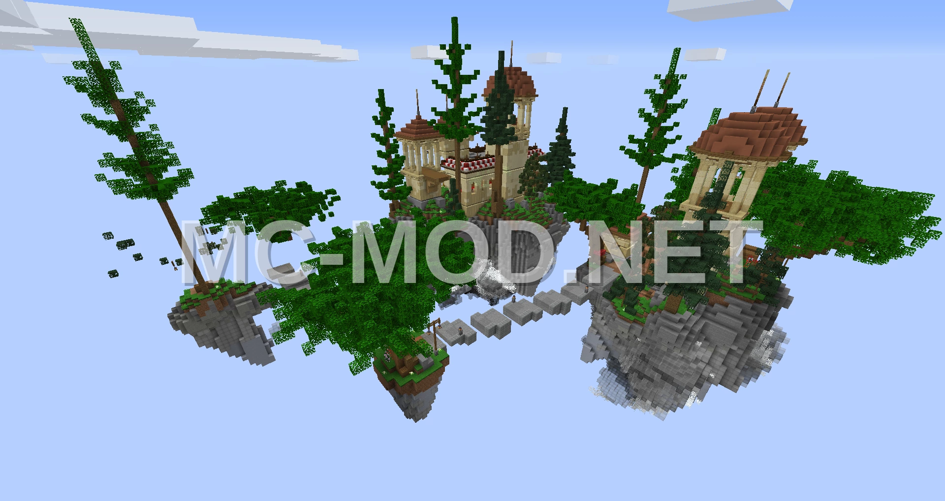 Island Spawn Point with Towers and Cafes