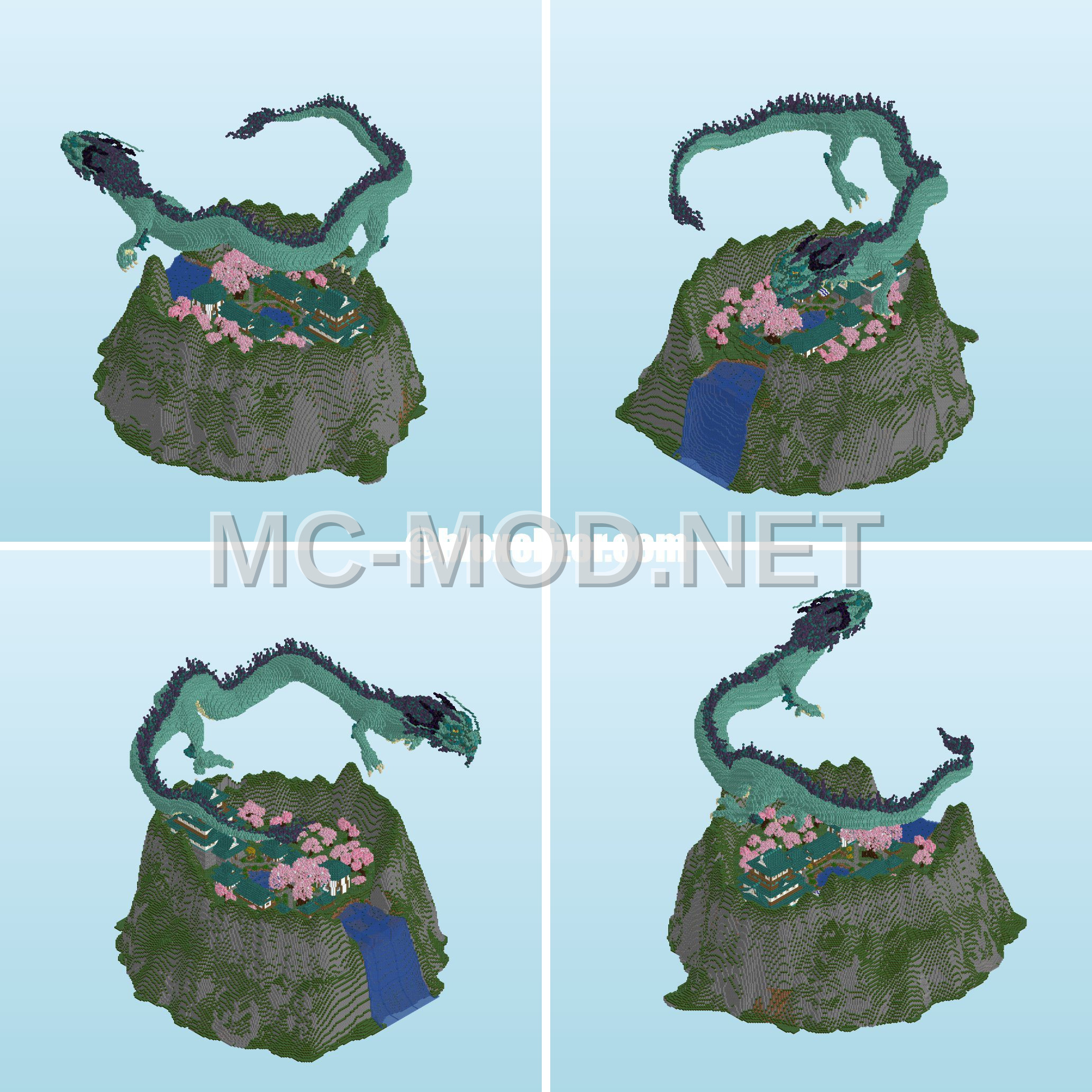 Japanese Dragon Mountain Structure