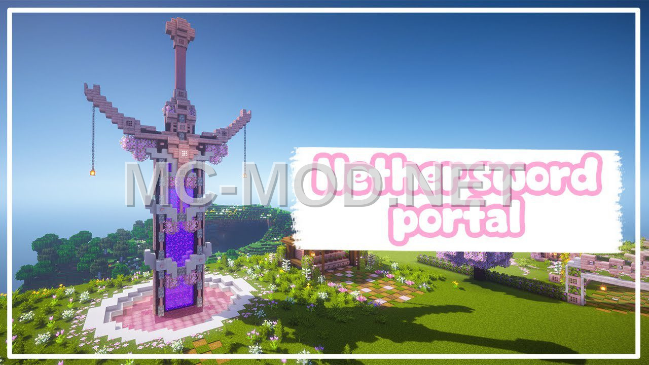 Japanese Katana Inspired Cherry Blossom Nether Portal