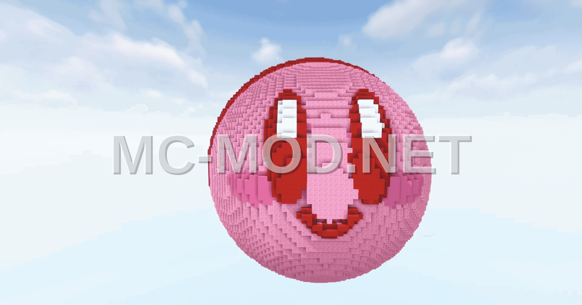Large Scale Kirby 3D Pixel Art Statue