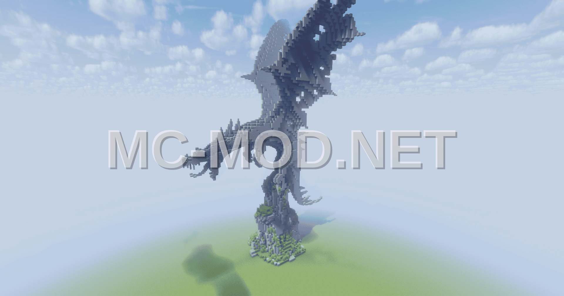 Majestic Dragon Sculpture for Minecraft Worlds