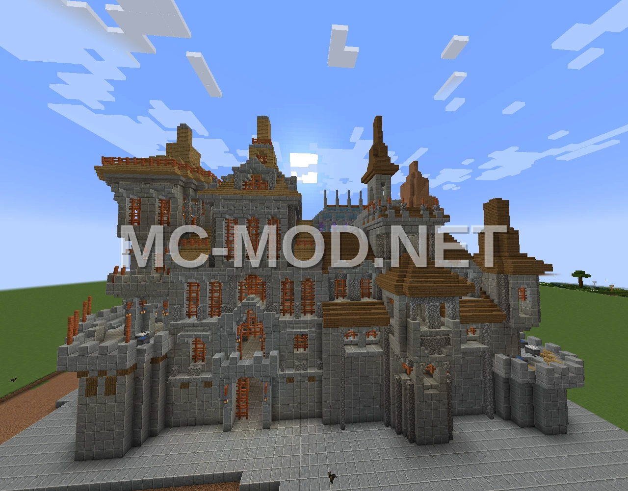 Medieval Castle Tower – Andesite & Acacia