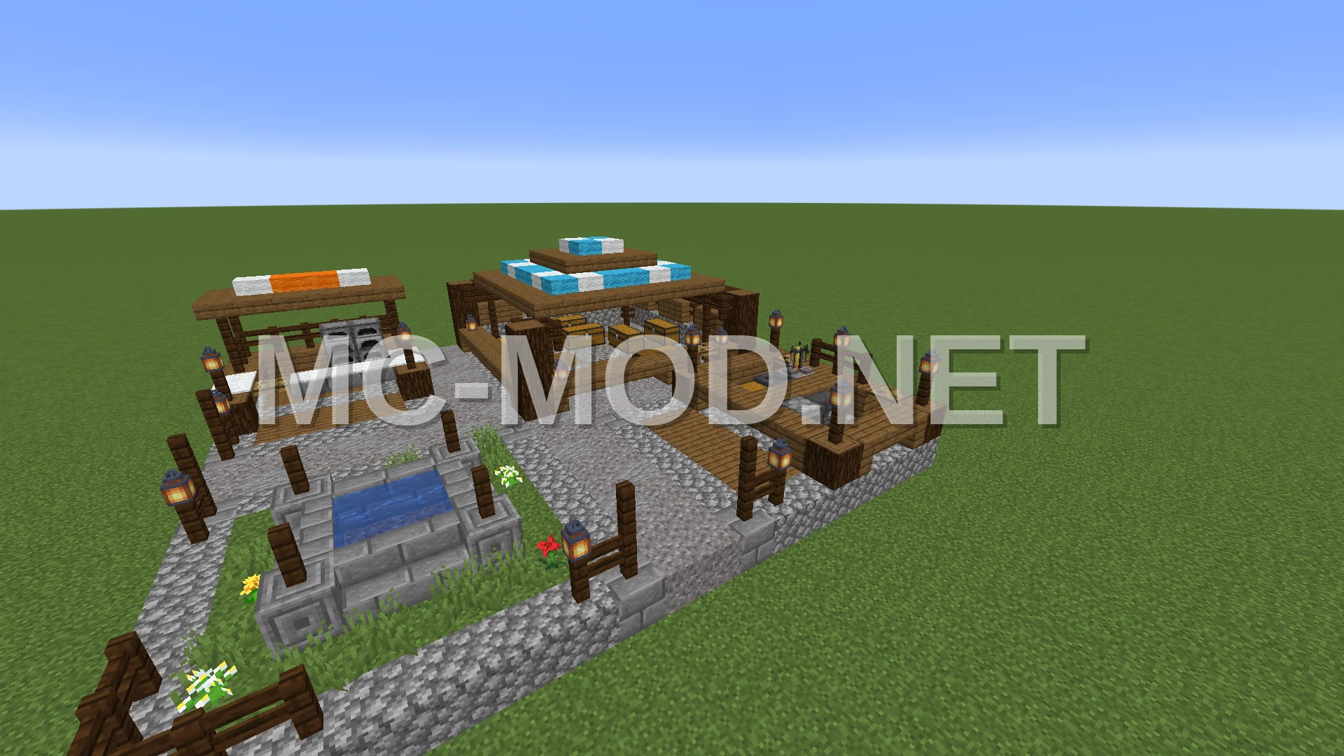Medieval Fortress Marketplace Structure