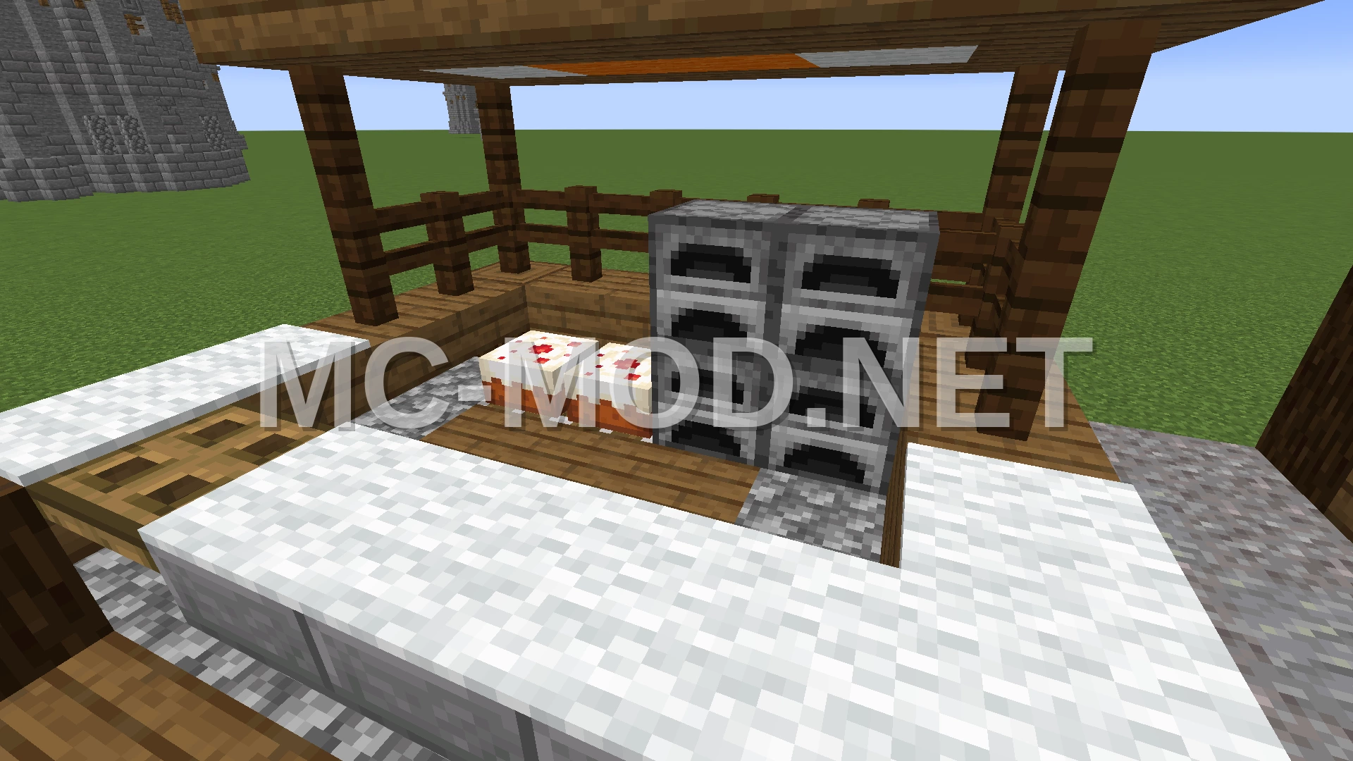 Medieval Fortress Marketplace Structure