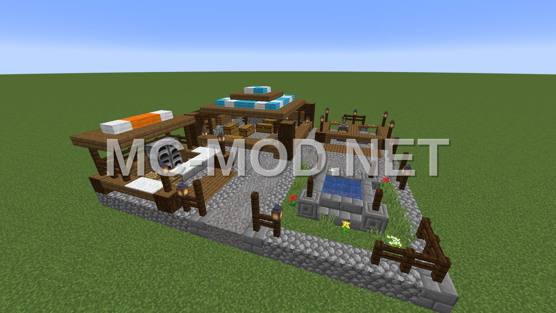 Medieval Fortress Marketplace Structure