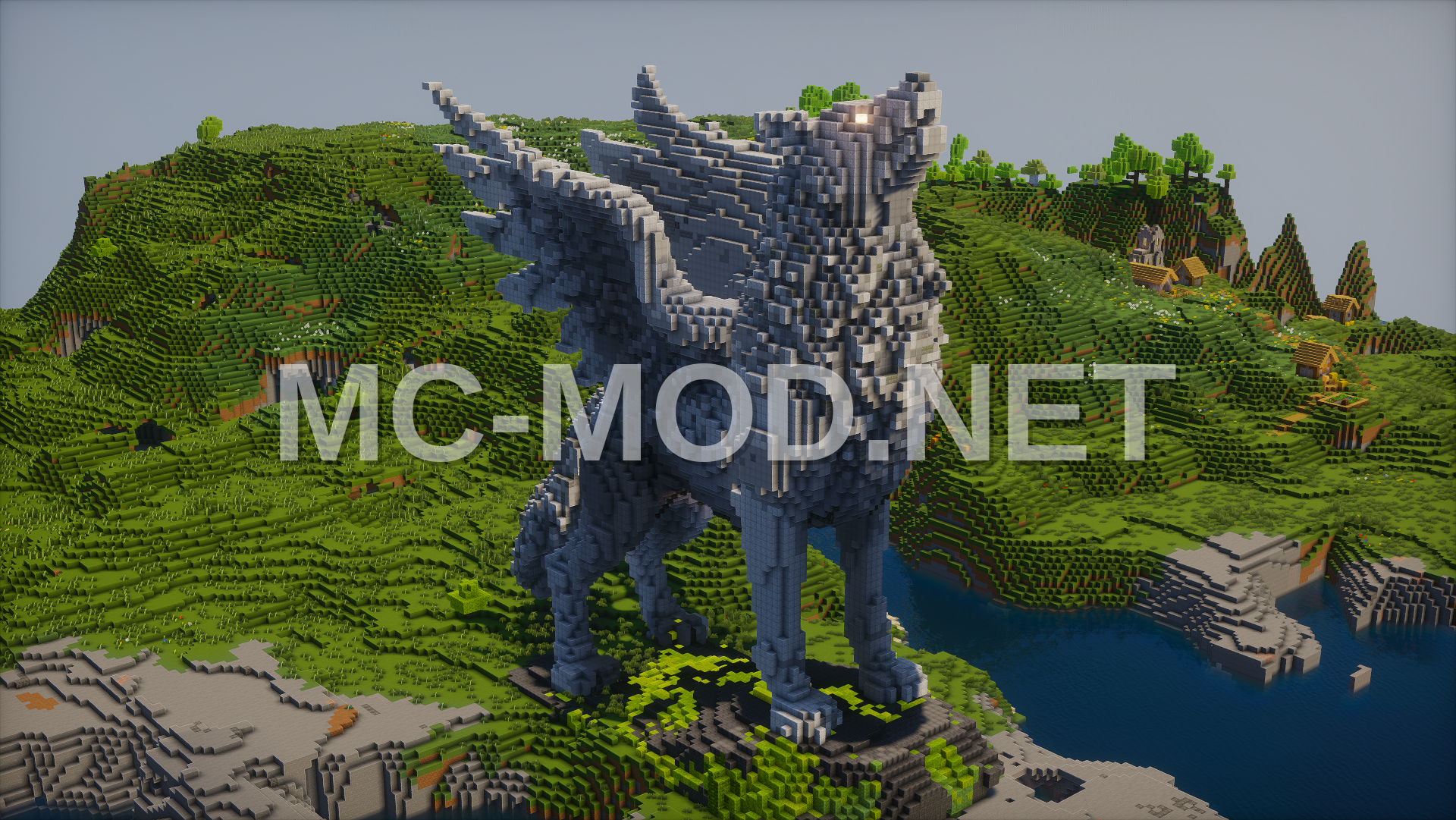 Medieval Wolf Statue