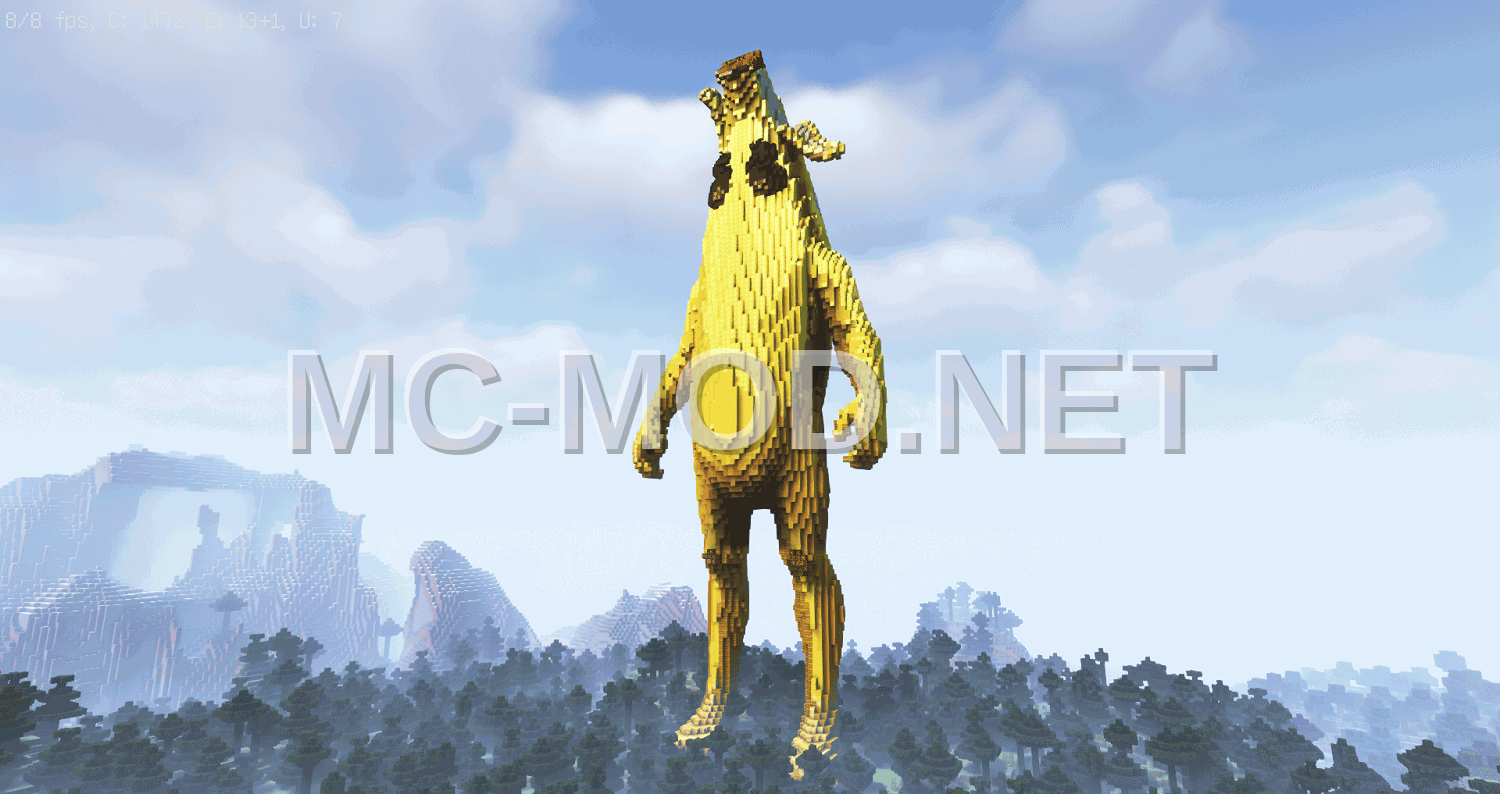 Minecraft Mr. Banana Structure Schematic