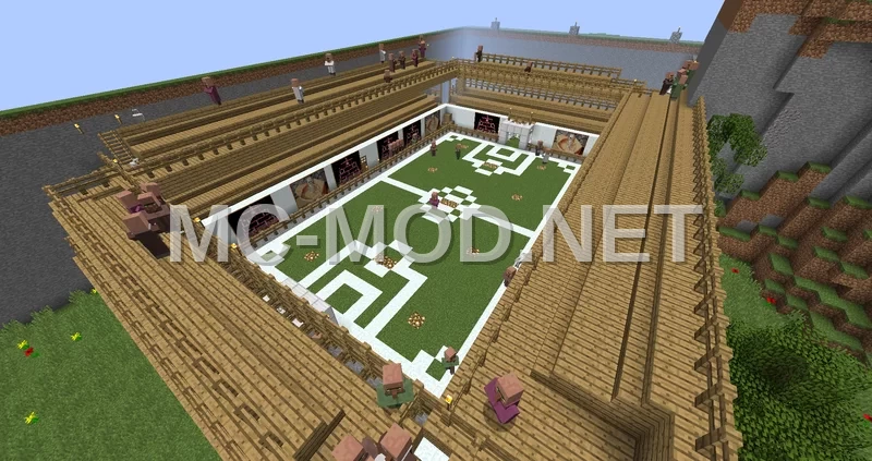 Minecraft Soccer Stadium Schematic