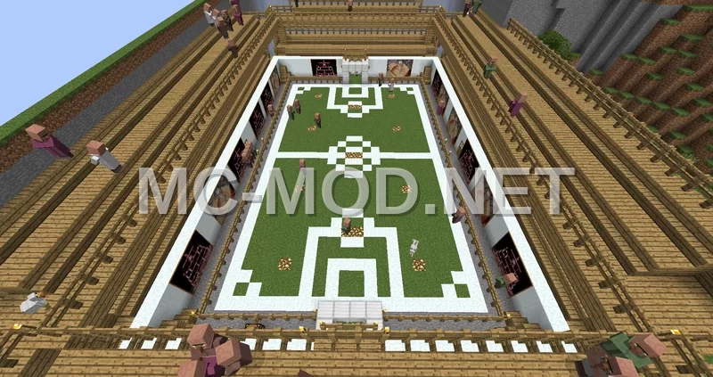 Minecraft Soccer Stadium Schematic