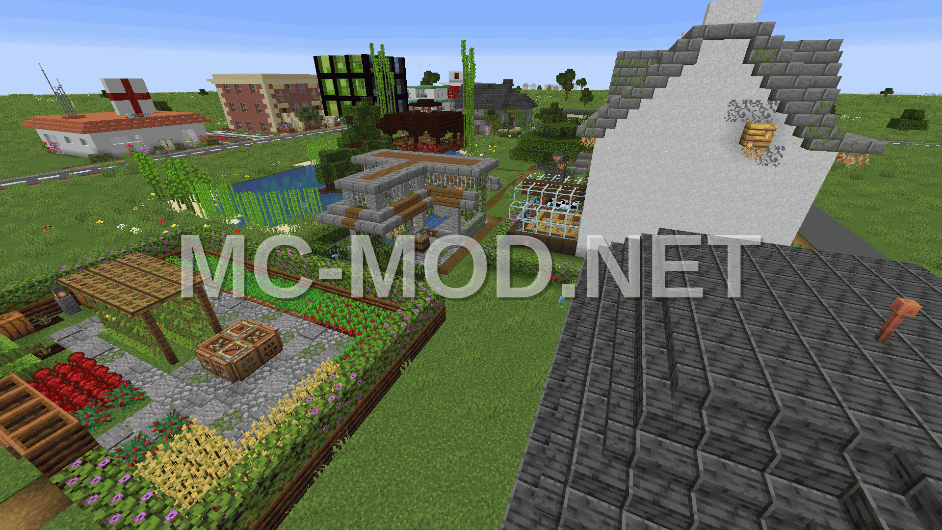 Minecrafty Town Schematic