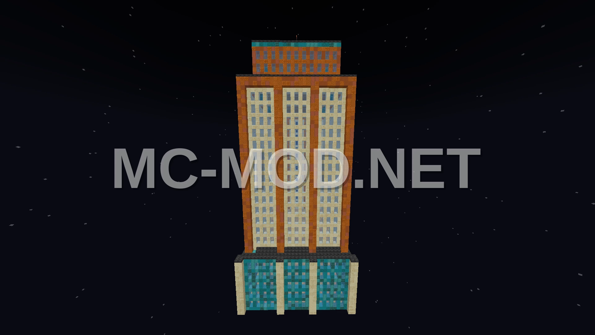 Light Blue Glass Modern Tower