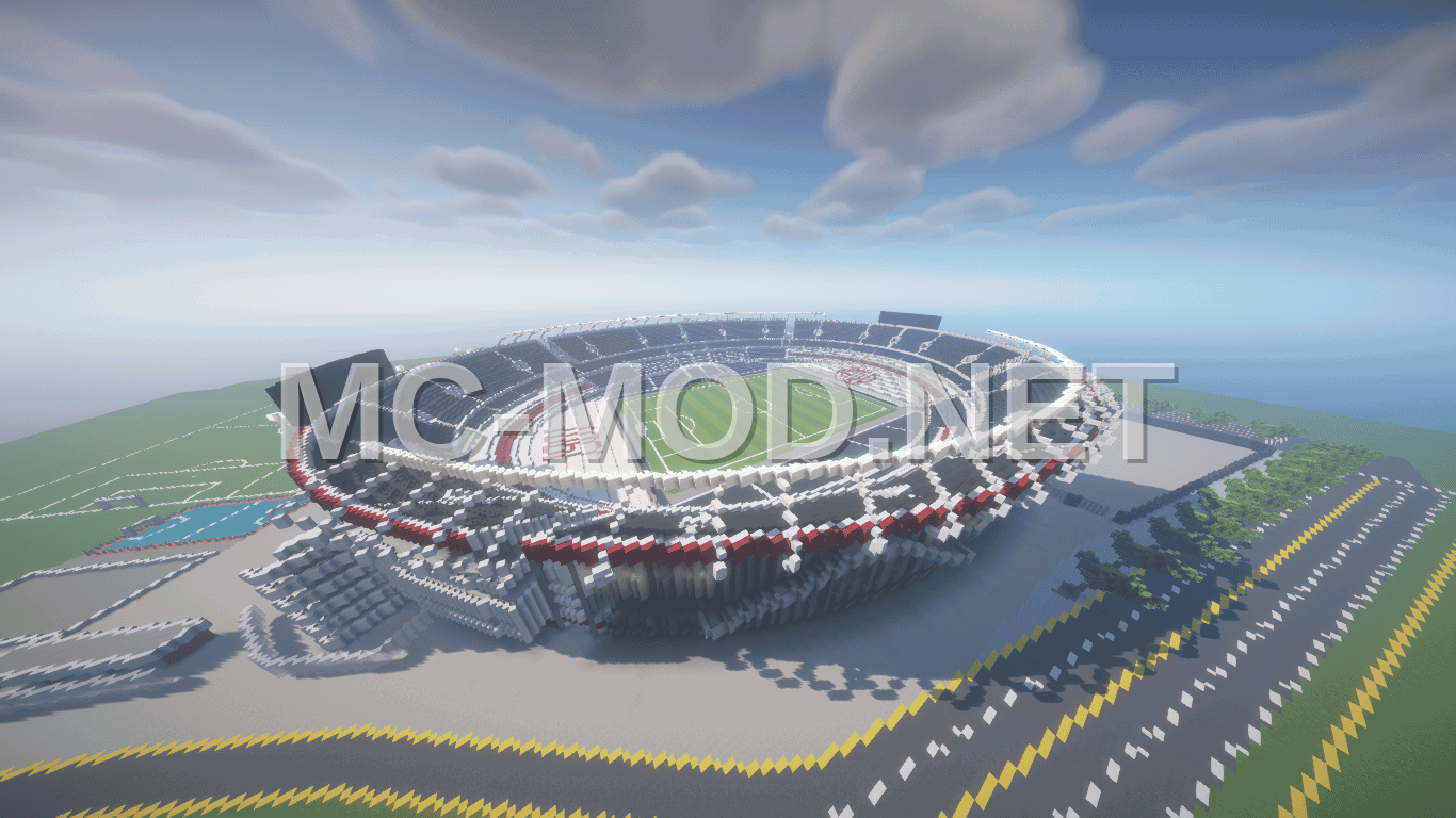 Monumental River Stadium Structure