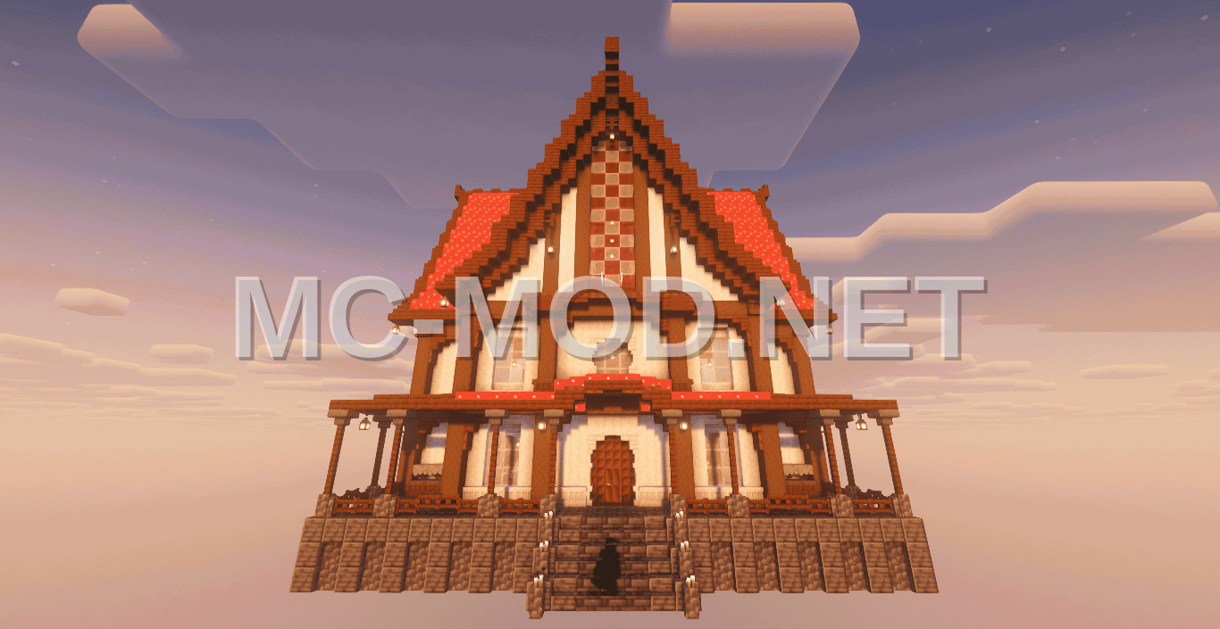 Mushroom House With Oak Accents