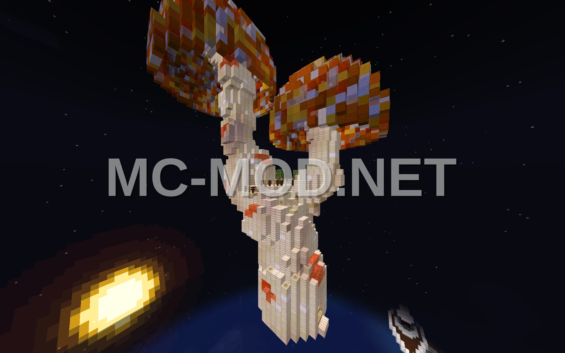 Orange Mushroom House