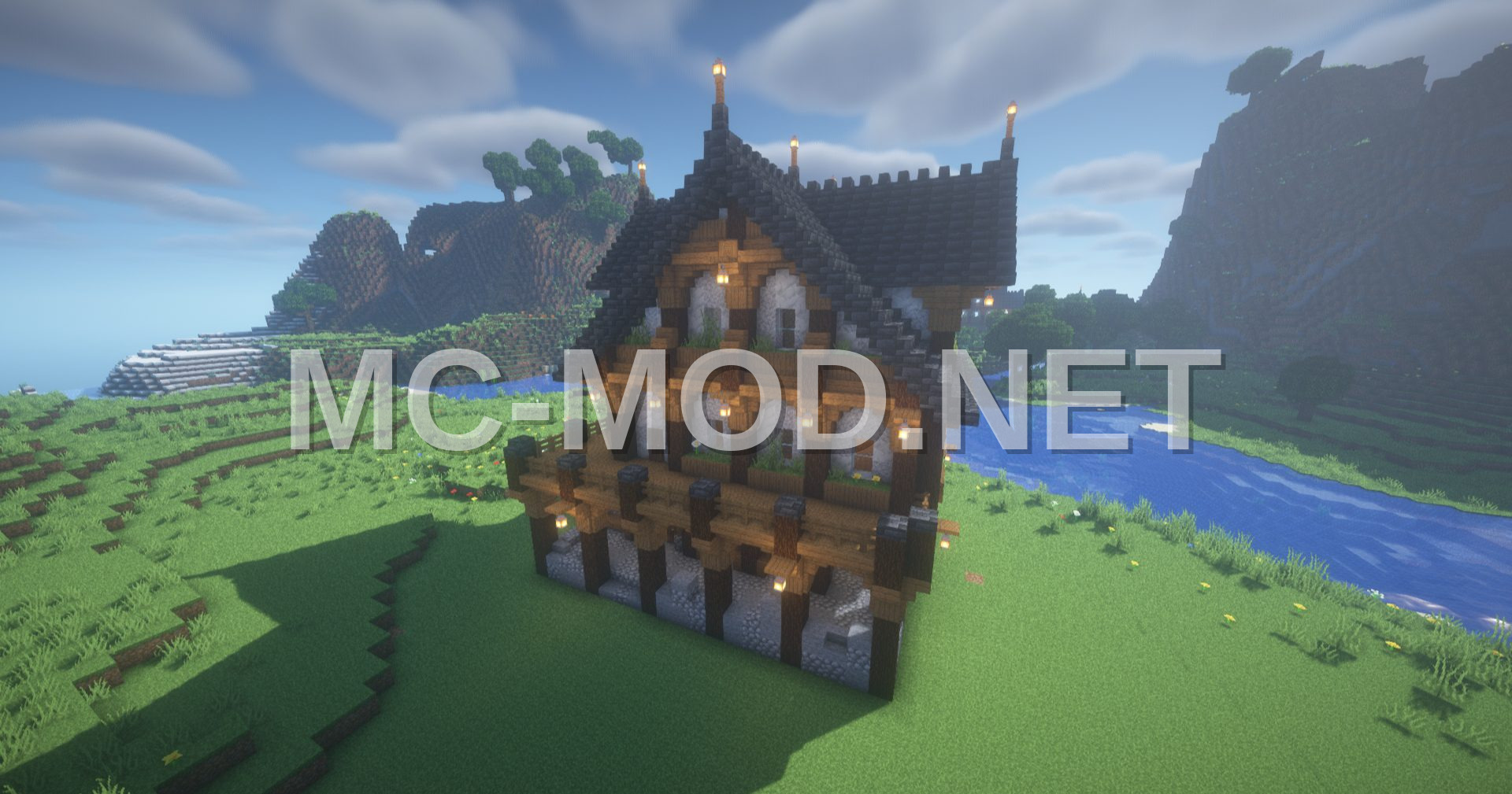 Rustic House With Wrap-Around Patio