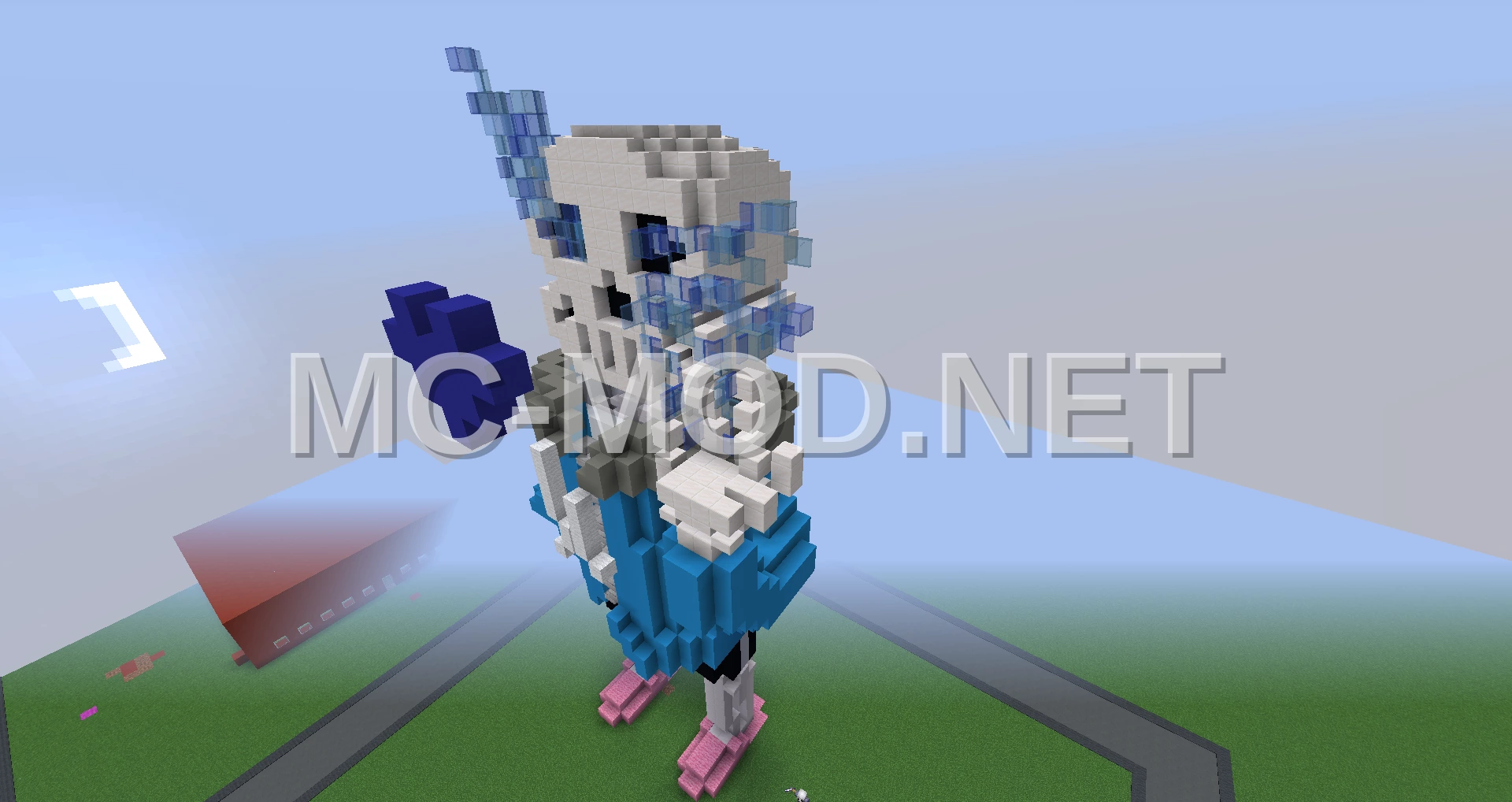 Sans Undertale Minecraft Statue