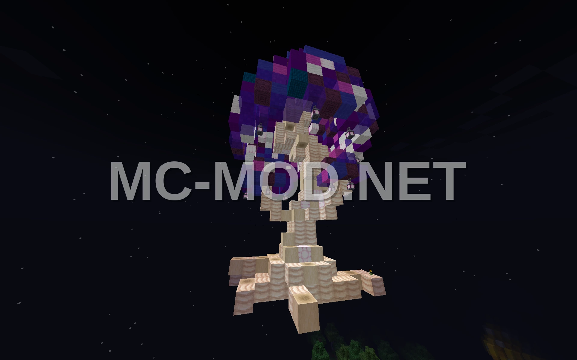 Small Decorative Purple Mushroom