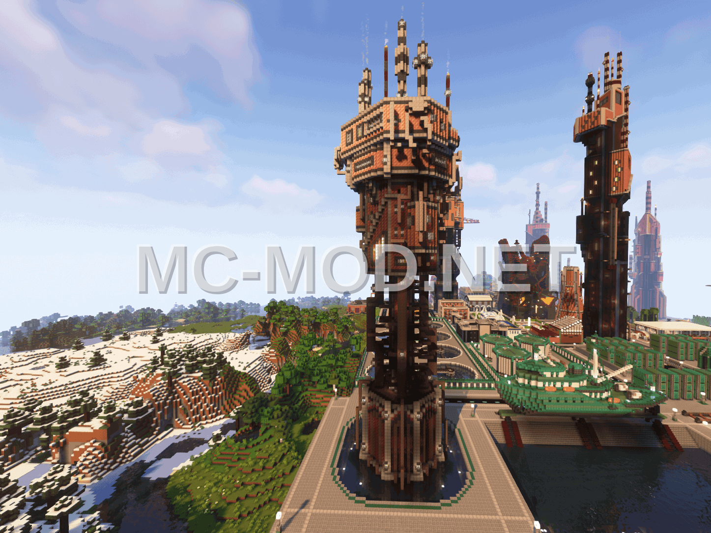 Steampunk Skyscraper Model 5 Tower