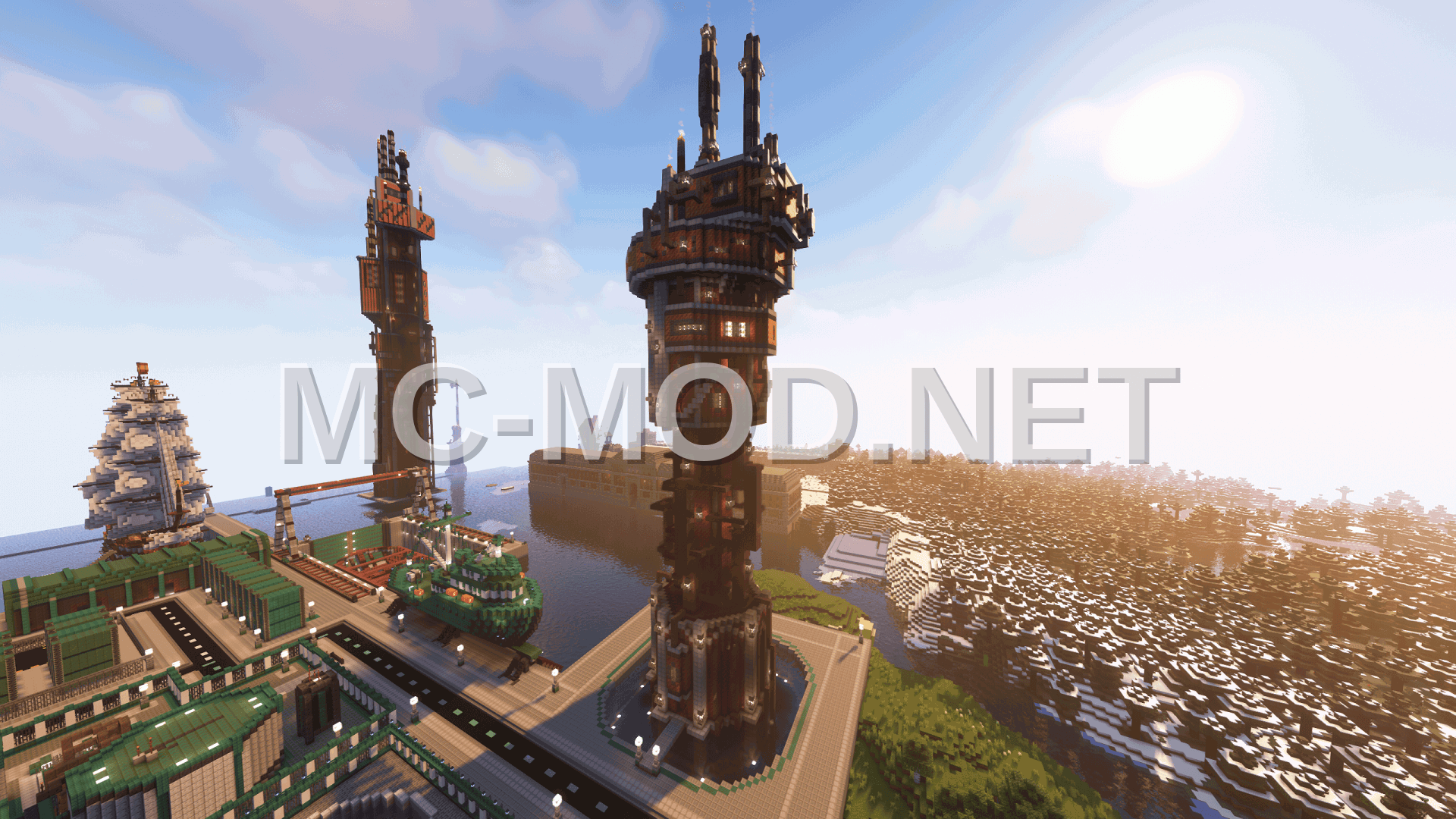 Steampunk Skyscraper Model 5 Tower