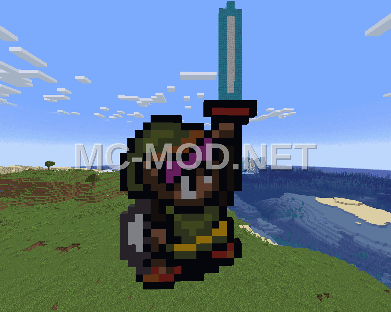 Zelda Link Master Sword Pixel Art