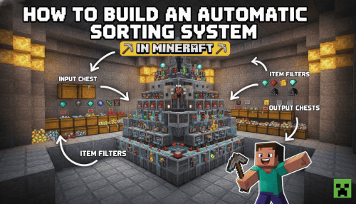 How to build a functional automatic sorting system in Minecraft