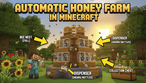 How to build an automatic honey farm in Minecraft