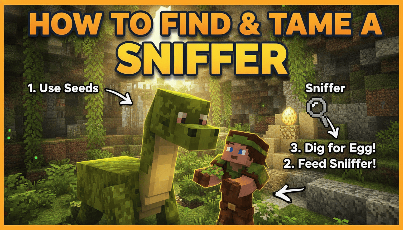 How to find and tame a Sniffer in Minecraft