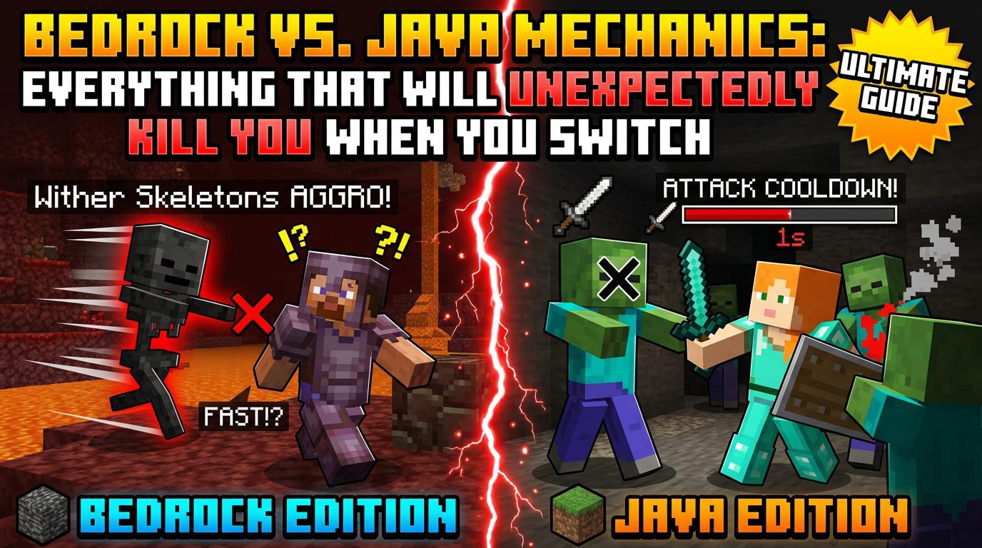 Bedrock vs. Java Mechanics: Everything That Will Unexpectedly Kill You When You Switch