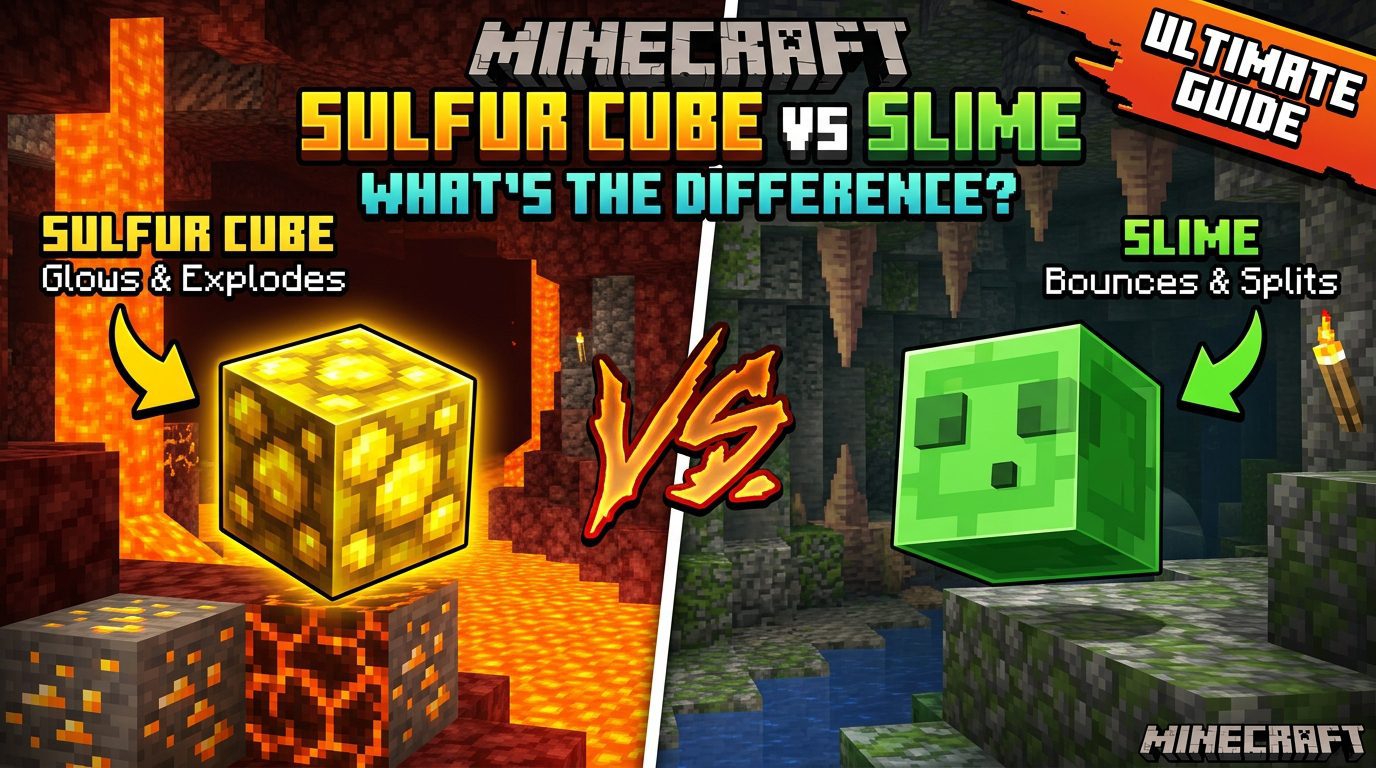 Minecraft Sulfur Cube vs Slime: What's the Difference?