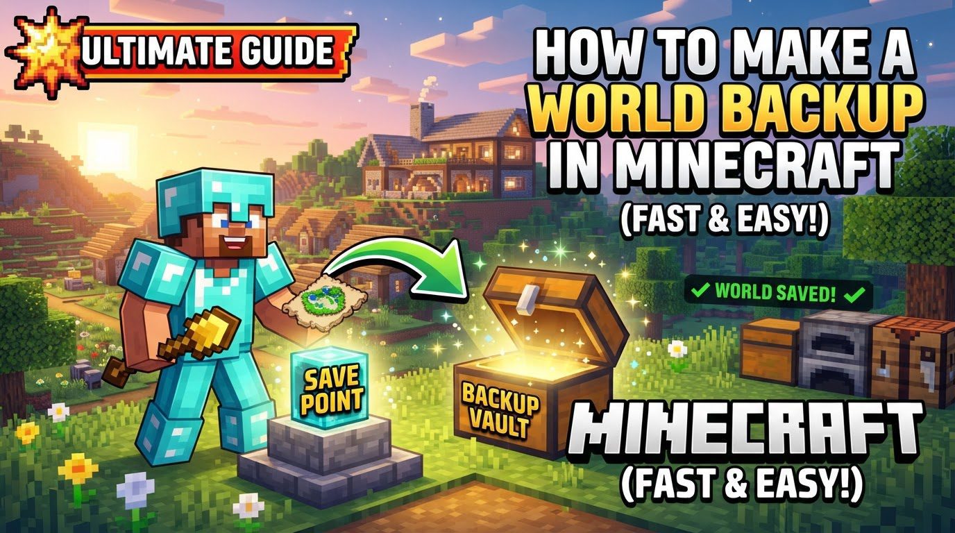 How to make a world backup in Minecraft