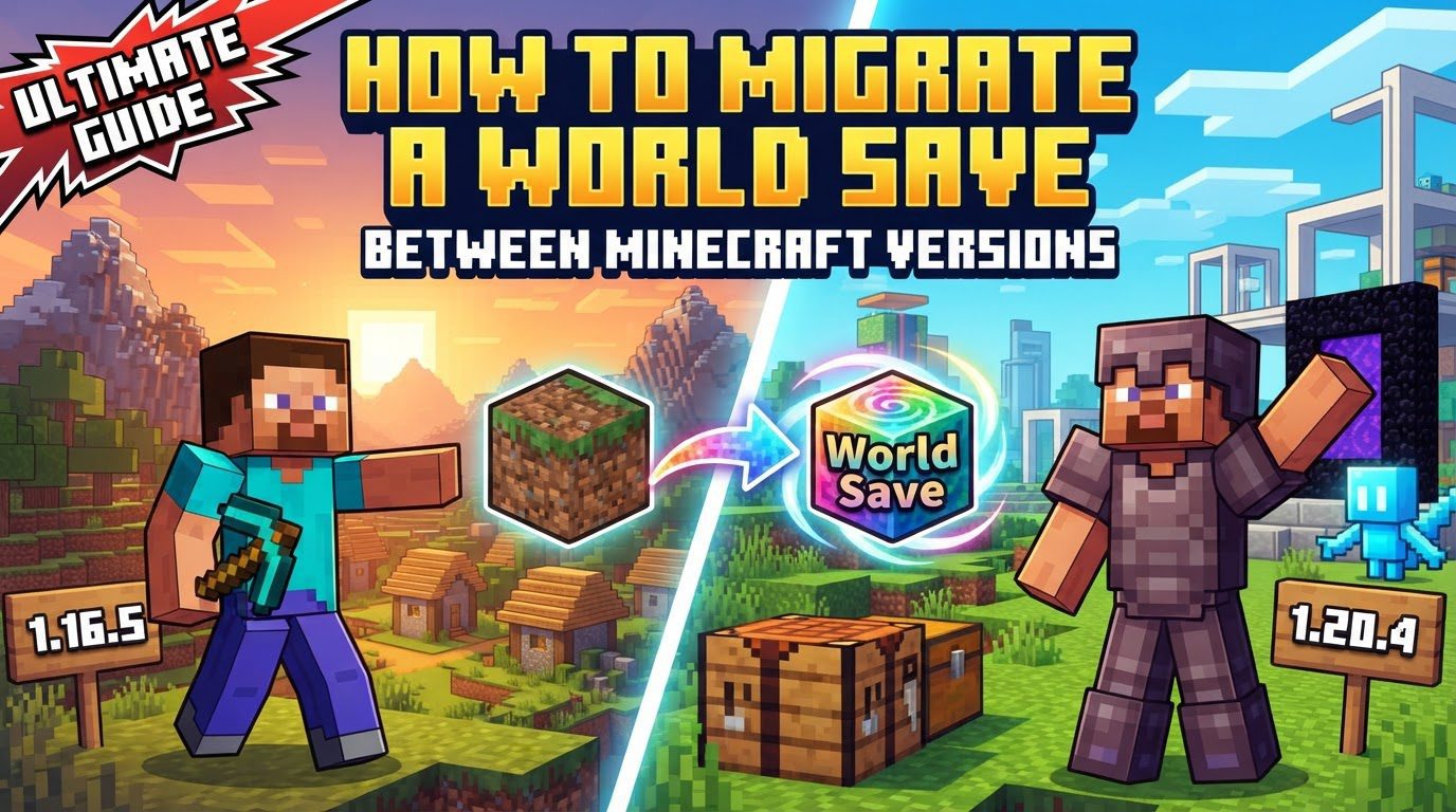 How to migrate a world save between Minecraft versions