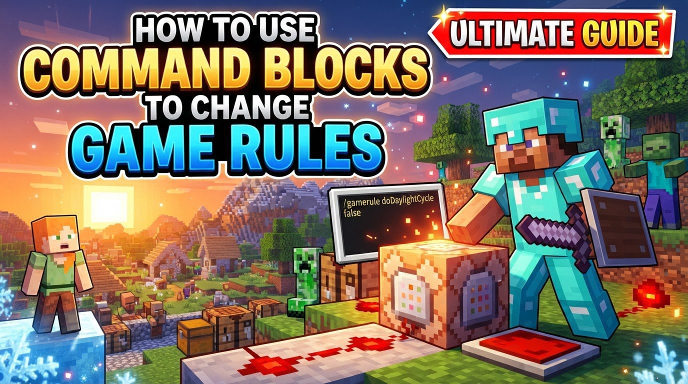 How to use command blocks to change game rules