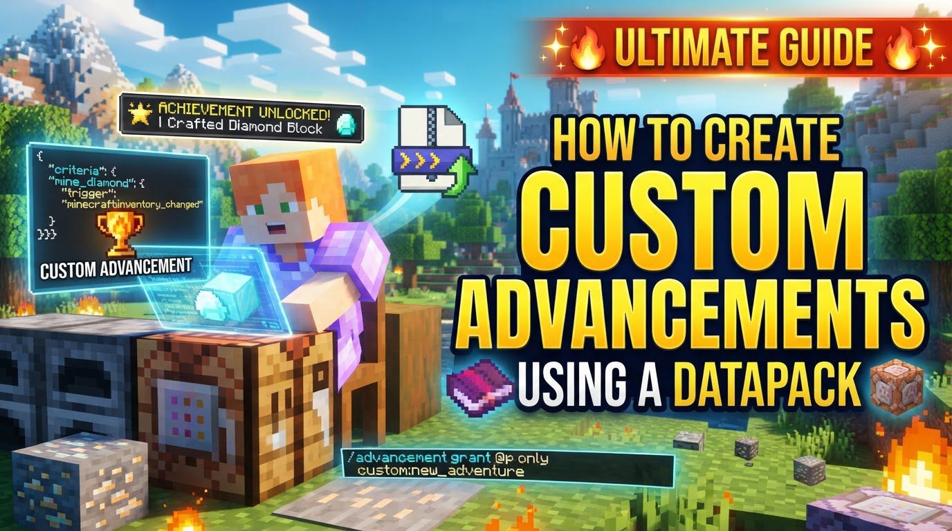 How to create custom advancements using a datapack